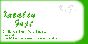 katalin fojt business card